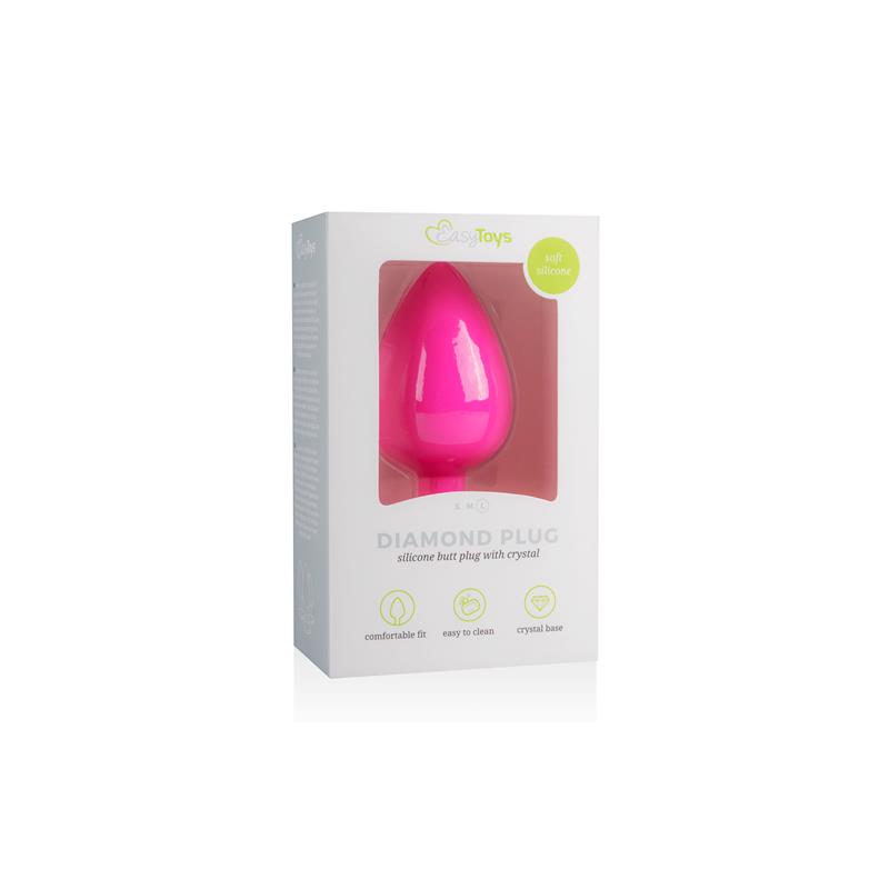 Plug con Diamante Grande - Rosa - Imagen 4