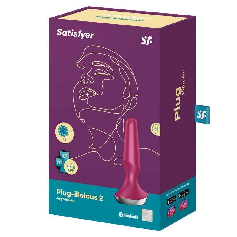 Plug-ilicious 2 Plug Anal con Vibración con Satisfyer Connect App Berry - Imagen 5