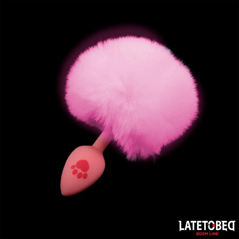 Plug Rosa de Silcona con Pompón Rosa - Imagen 4