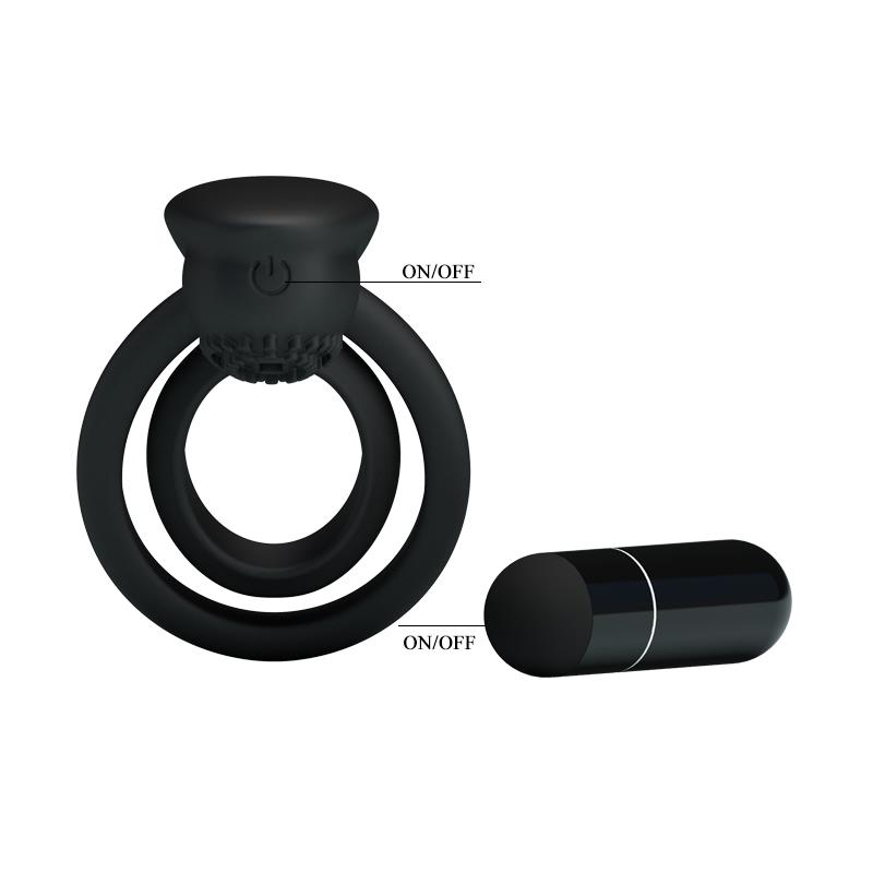 Pretty Love Anillo Vibrador Esther Color Negro - Imagen 6