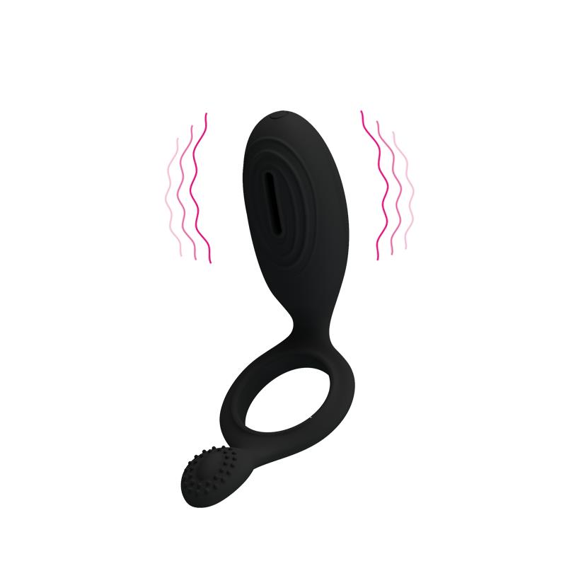 Pretty Love Anillo Vibrador Ethel Color Negro - Imagen 5
