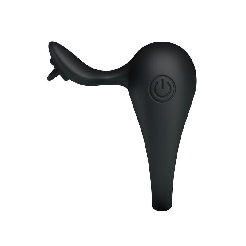 Pretty Love Anillo Vibrador Tonguo Negro - Imagen 3