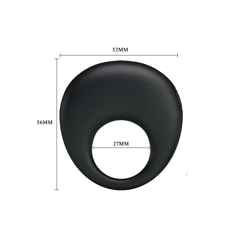 Pretty Love Anillo Vibrador Trap Color Negro - Imagen 5