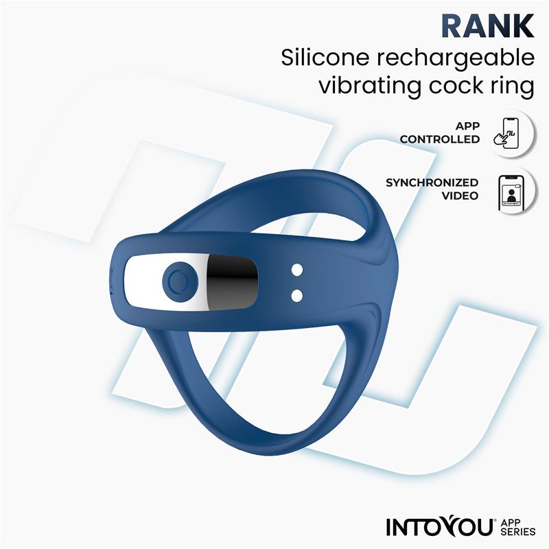 Rank Anillo Vibrador con App Azul - Imagen 12