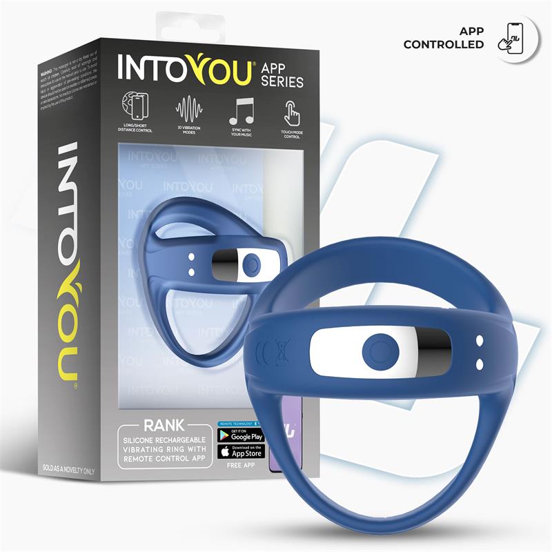 Rank Anillo Vibrador con App Azul - Imagen 5