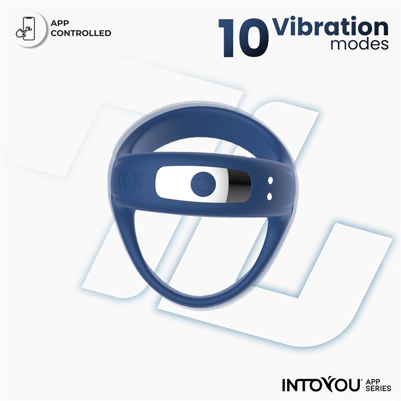 Rank Anillo Vibrador con App Azul - Imagen 8