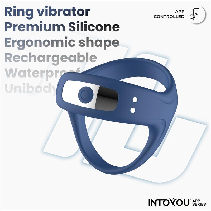 Rank Anillo Vibrador con App Azul - Imagen 10