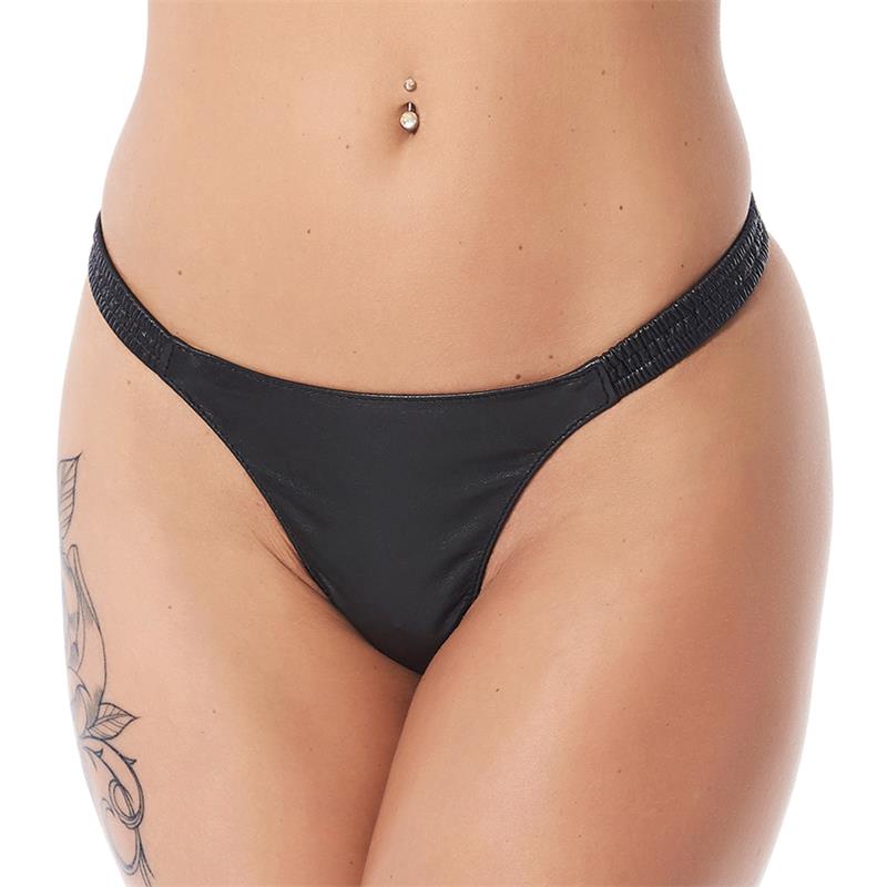 Tanga Cuero Elástico