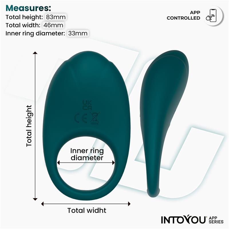 Ringo Anillo Vibrador con APP Unibody Verde - Imagen 9