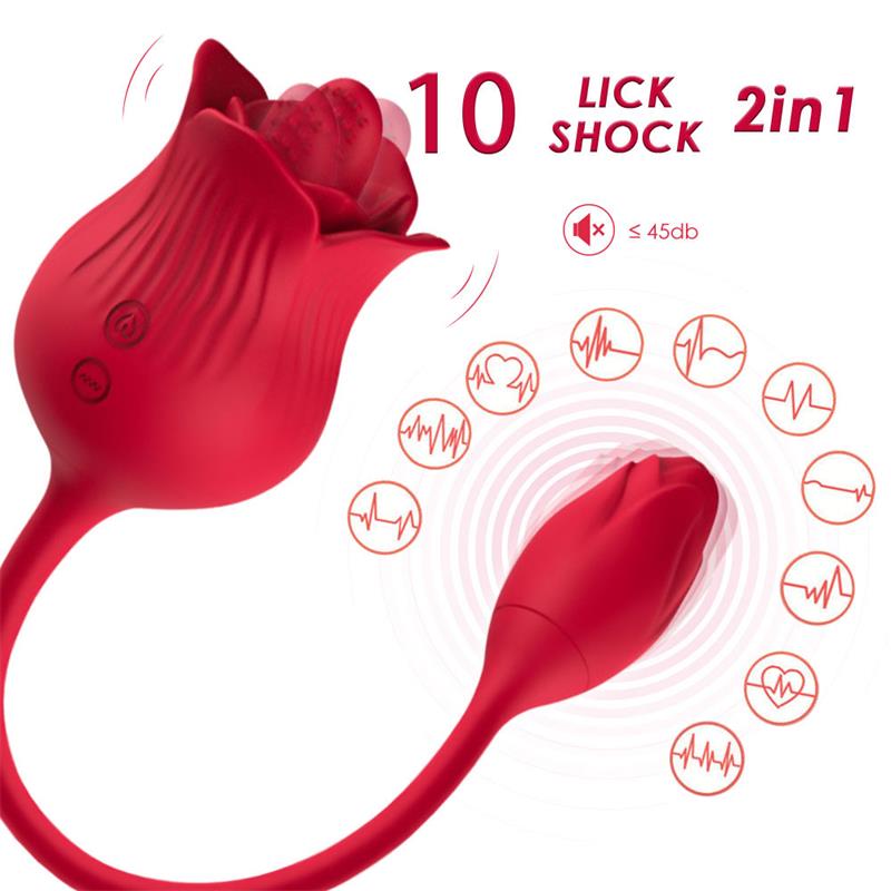 Rosa con Licking y Huevo Vibrador USB - Imagen 10