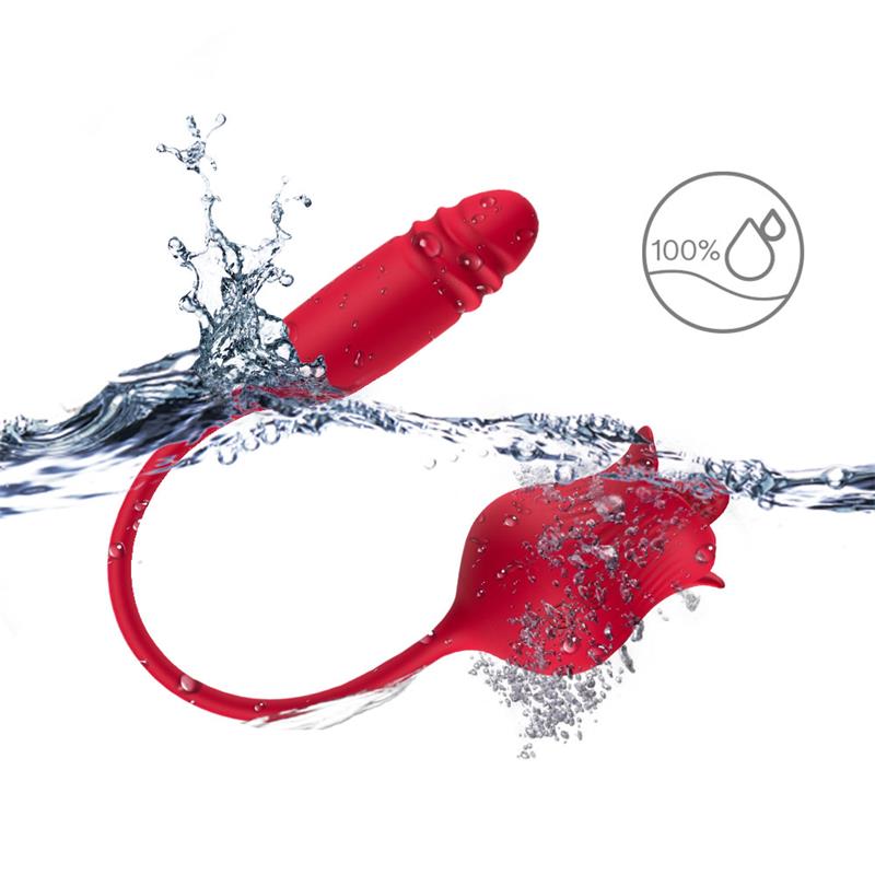 Rosa Vibradora con Licking y Thrusting USB - Imagen 13