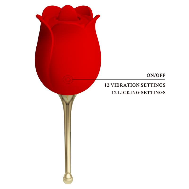 Rose Lover Estimulador con Vibración y Licking - Imagen 7