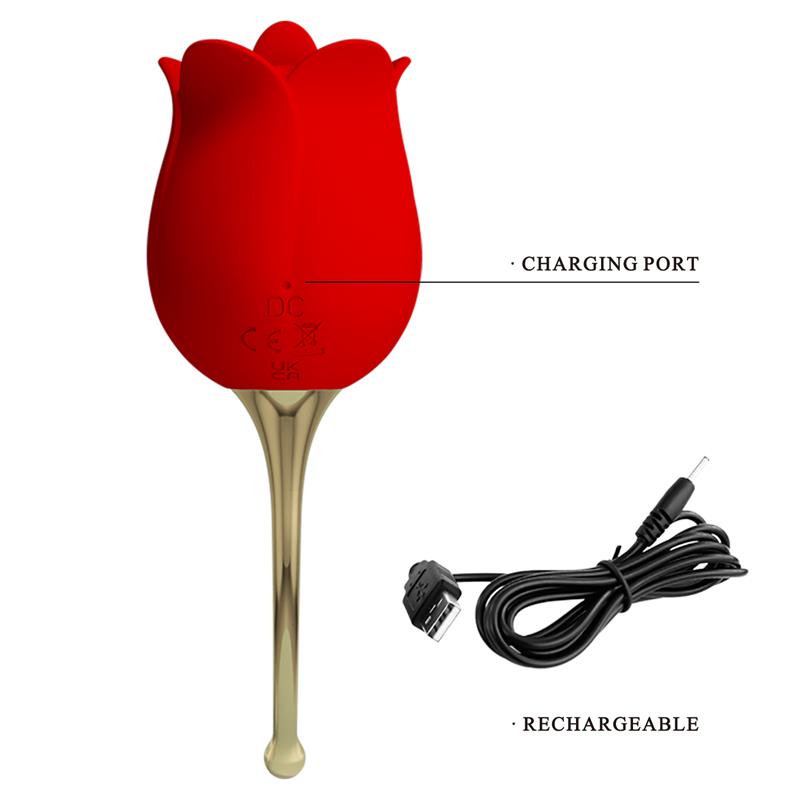 Rose Lover Estimulador con Vibración y Licking - Imagen 8