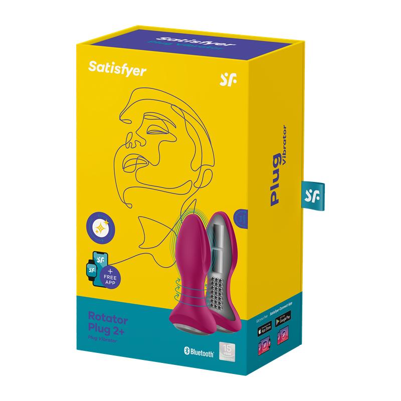Rotator Plug 2+ Plug Anal con APP USB Fuchsia - Imagen 8