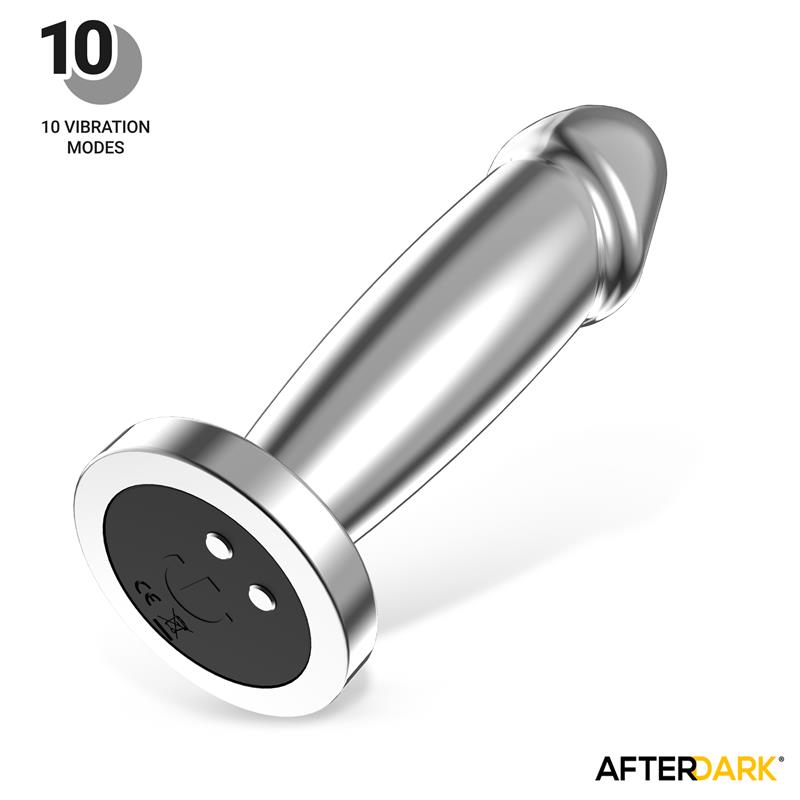 Sarmy Plug Anal Cromado con Vibración USB Magnético Talla S - Imagen 2