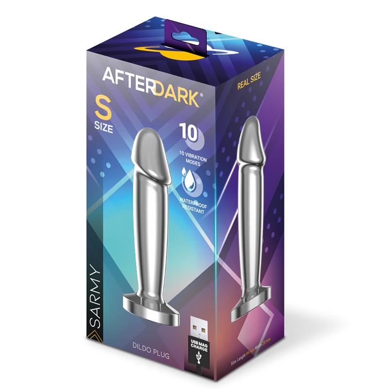 Sarmy Plug Anal Cromado con Vibración USB Magnético Talla S - Imagen 11