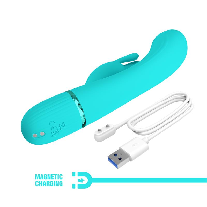 Scocco Vibrador con Rabbit Turquesa - Imagen 9
