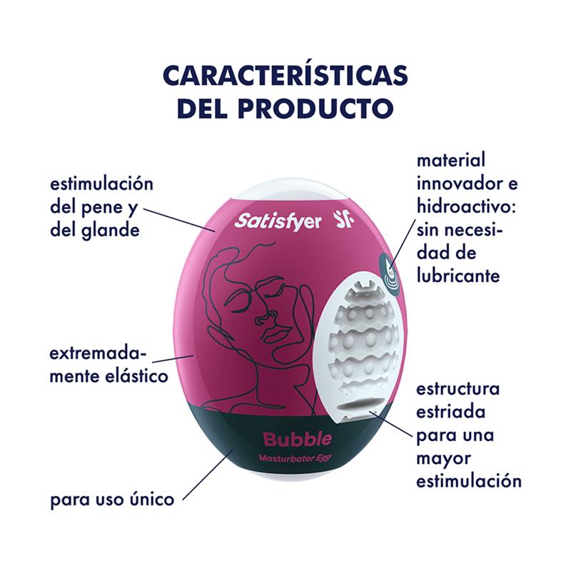Set 3 Huevos Masturbadores Modelo Bubble - Imagen 2