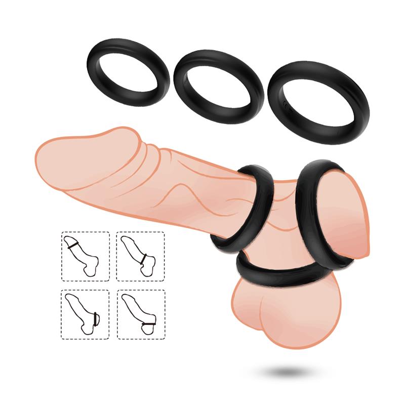 Set de 3 Anillos para el Pene - Imagen 4