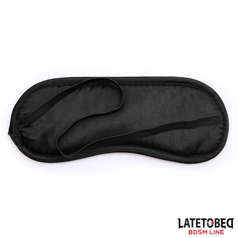 Set de 3 Piezas Antifaz, Esposas y Plumas Negro - Imagen 3
