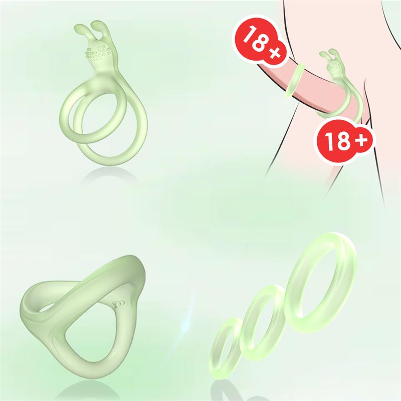 Set de Anillos para el Pene Brilla en la Oscuridad - Imagen 2