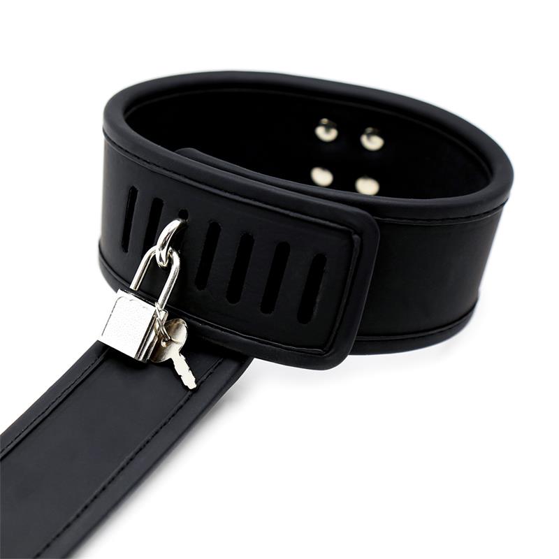 Set de Collar con Esposas y para Muñecas Cuero Vegano - Imagen 6