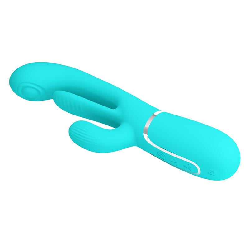Shania Vibrador con Lengua y Thumping Turquesa - Imagen 6