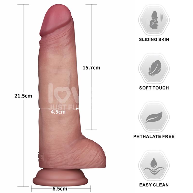 Sliding PRO II Dildo Piel Deslizante-Retractil Dual-layer 8.5 - Imagen 14
