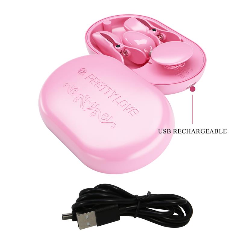 Surprise Box Huevo Vibrador y Pinzas para Pezones con Electro Estimulación Rosa - Imagen 9