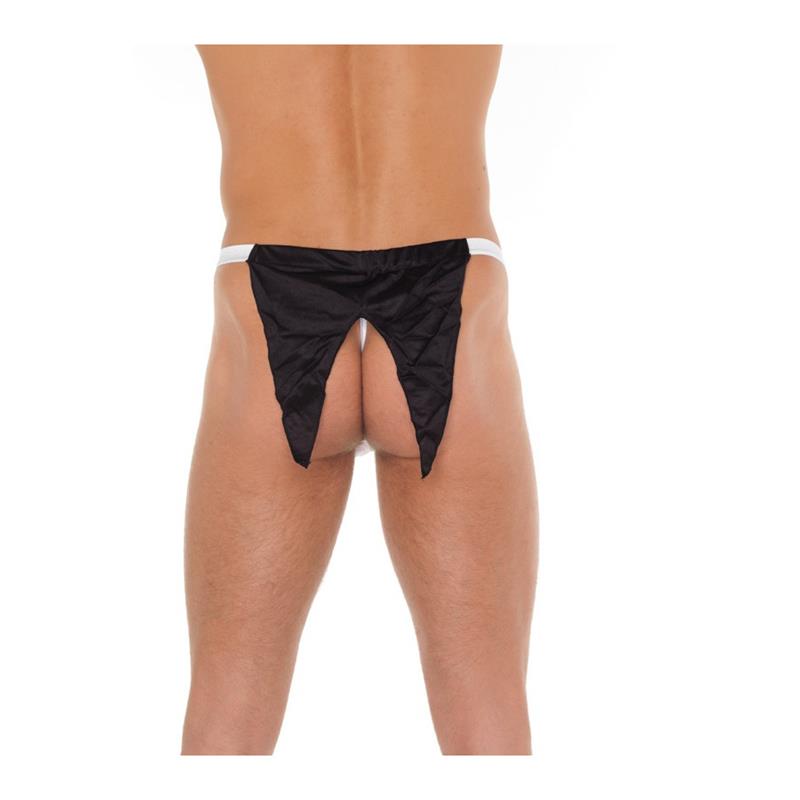 Tanga Blaco y Negro Talla Única - Imagen 2