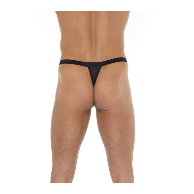 Tanga con Tiras Negro Talla Única - Imagen 2