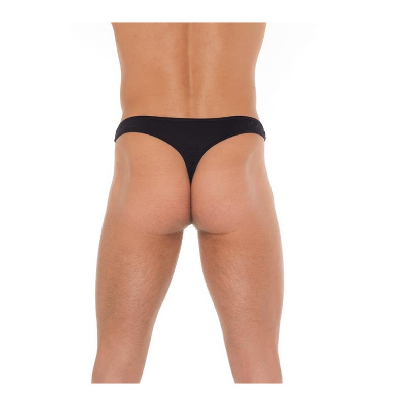 Tanga Rejilla Negro Talla Única - Imagen 2