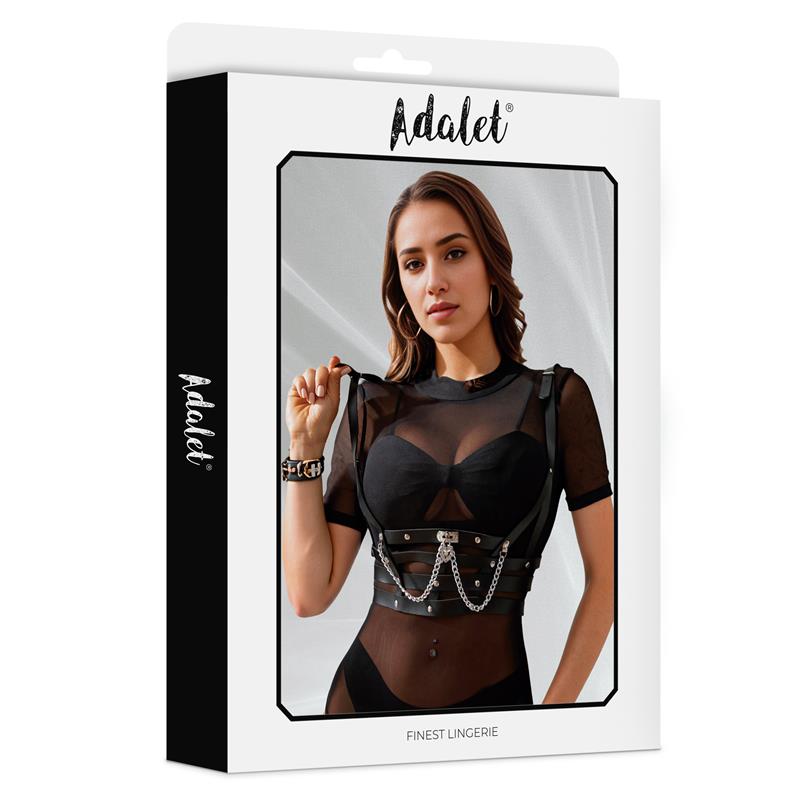 Thalia Arnés de Pecho con Cadena Cuero Vegano Talla Única - Imagen 3