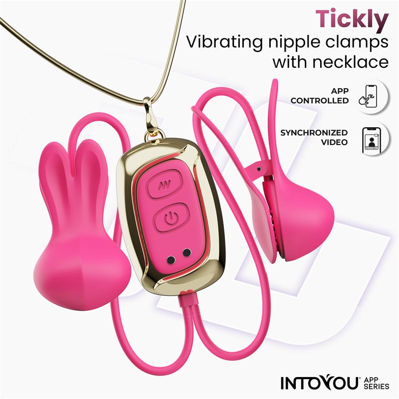 Tickly Pinzas para Pezones con Vibración, Control y Collar con APP - Imagen 5