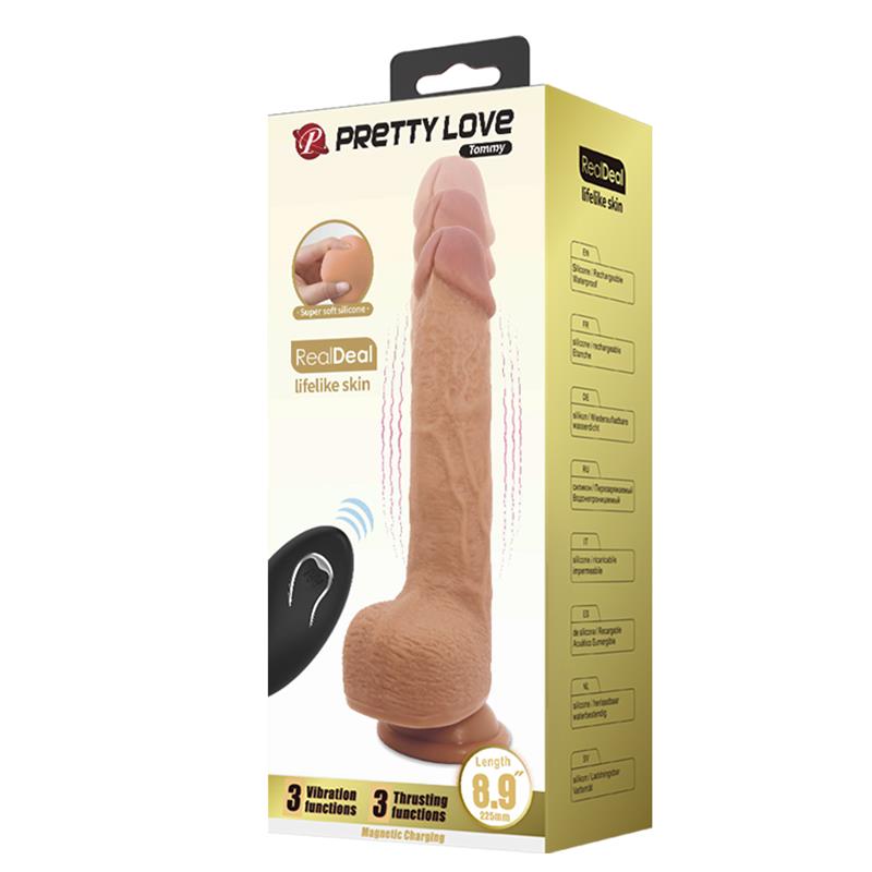 Tommy Dildo Realista con Vibración y Thrusting con Contorl Remoto - Imagen 9