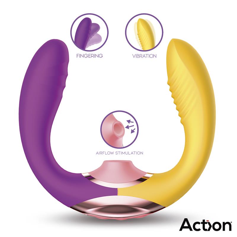Two Lovers 3 in 1 Vibrador con Finger y Succión - Imagen 2