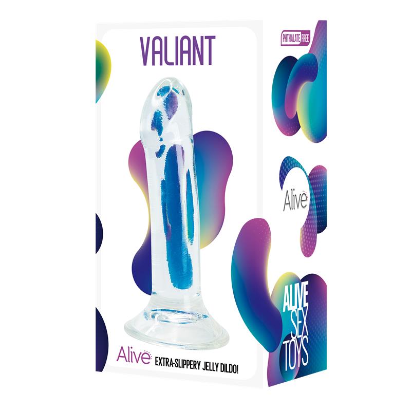 Valiant Dildo Jelly 16 cm Transparente - Imagen 2