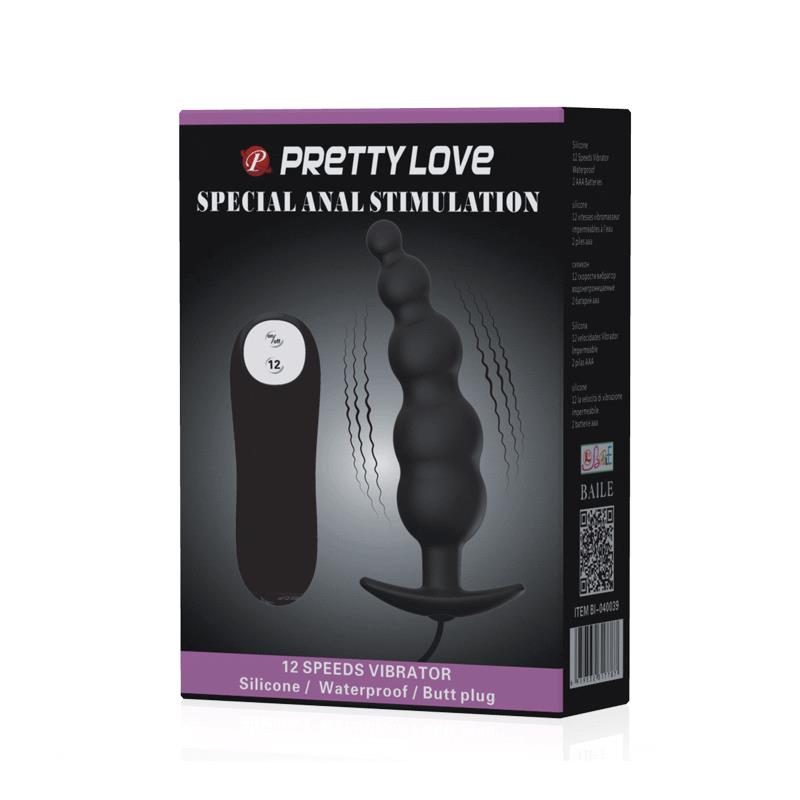 Vibrador Anal Burbujas Negro con Control Remo cl70 - Imagen 8