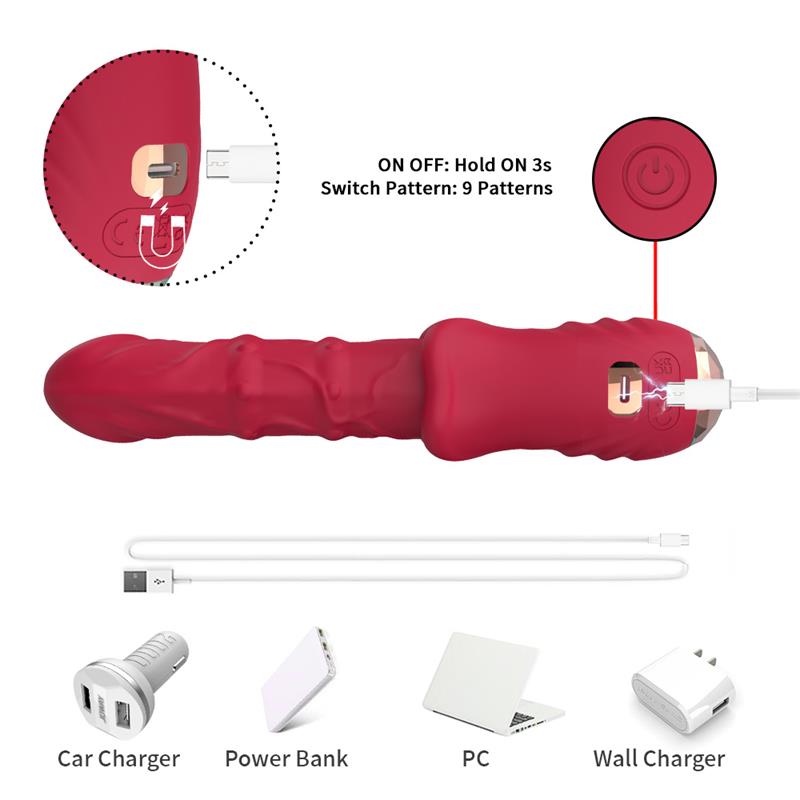 Vibrador con Calor y Movimiento Vertical con Pantalla Digital - Imagen 9
