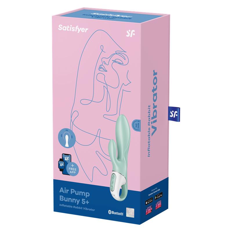 Vibrador con Funcion de Inflado Air Pump Bunny 5 con APP Satisfyer Connect - Imagen 7