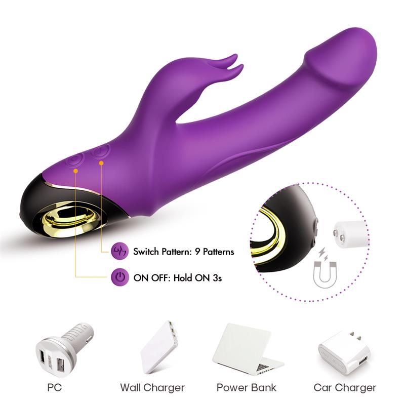 Vibrador con Rotación 360º Purpura - Imagen 11