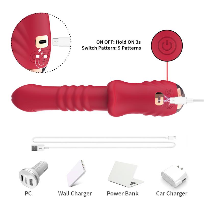 Vibrador con Thrusting Punto G y Pantalla Digital - Imagen 9