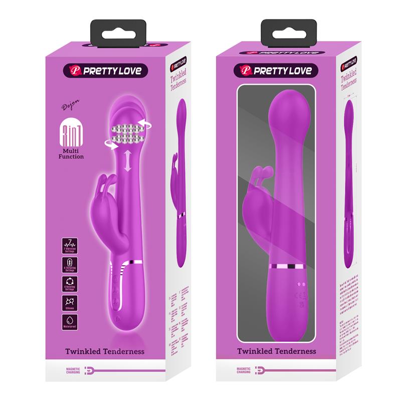 Vibrador con Thrusting y Bolas Rotatorias Dejon Rosa - Imagen 11