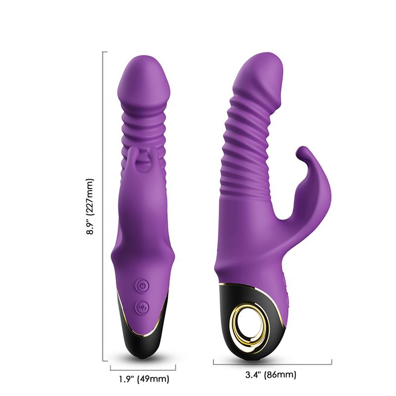 Vibrador con Thrusting y Oscilación 360º Purpura - Imagen 11