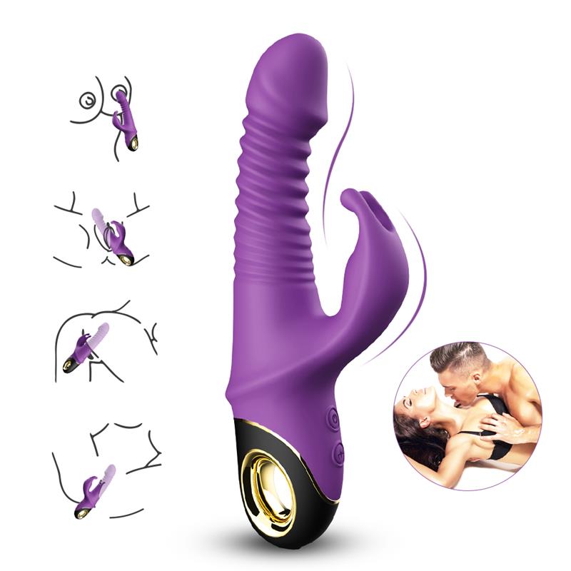 Vibrador con Thrusting y Oscilación 360º Purpura - Imagen 6