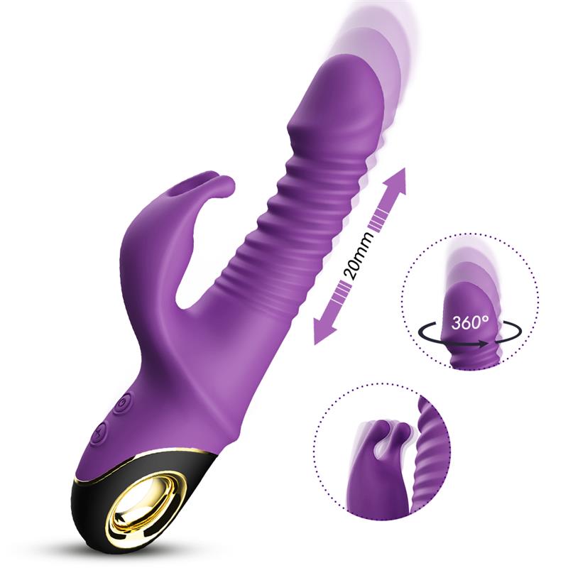 Vibrador con Thrusting y Oscilación 360º Purpura - Imagen 7