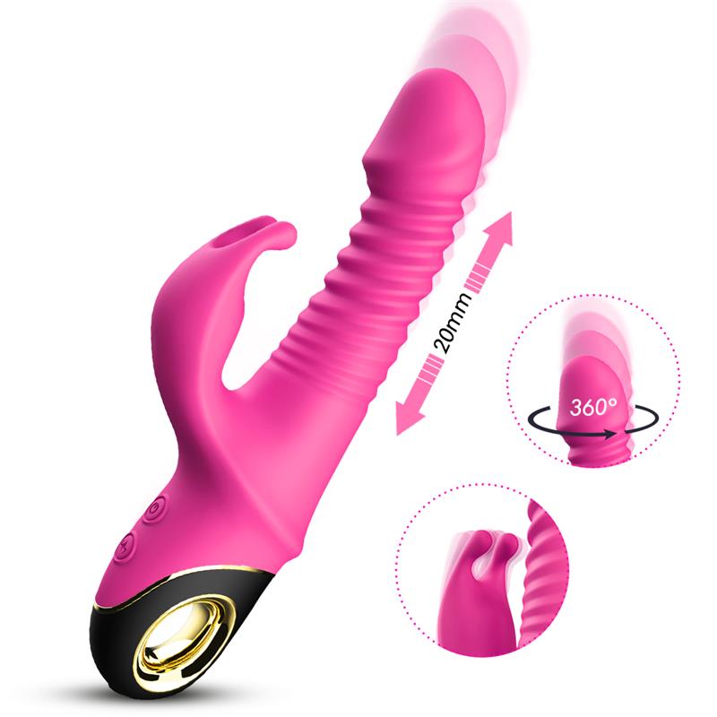 Vibrador con Thrusting y Oscilación 360º Rosa - Imagen 4