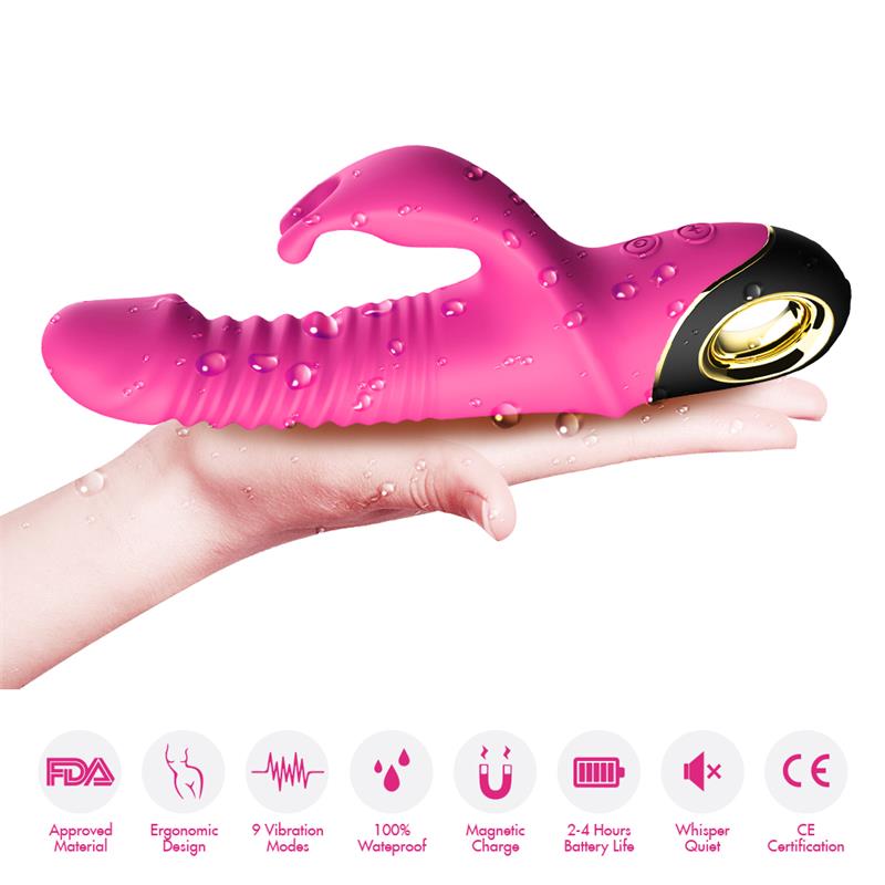 Vibrador con Thrusting y Oscilación 360º Rosa - Imagen 5