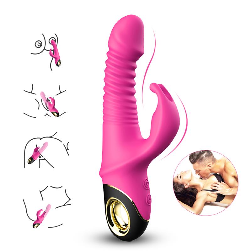Vibrador con Thrusting y Oscilación 360º Rosa - Imagen 7
