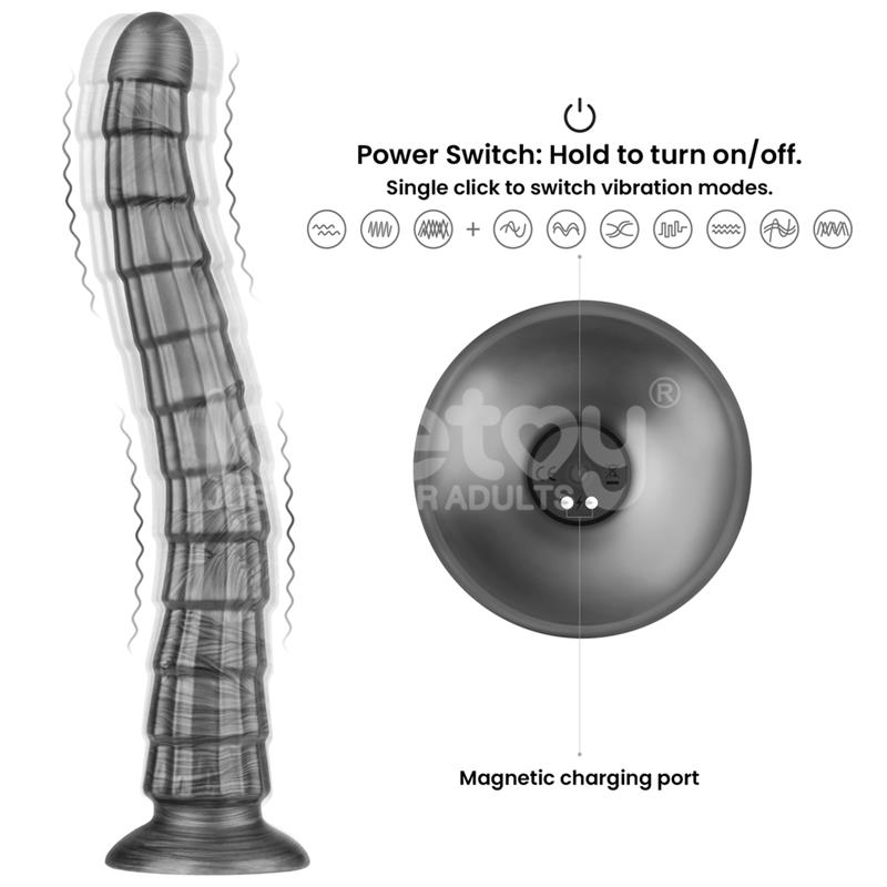 Vibrax Slider Dildo anal con Vibración King Sized 14.5 - Imagen 10